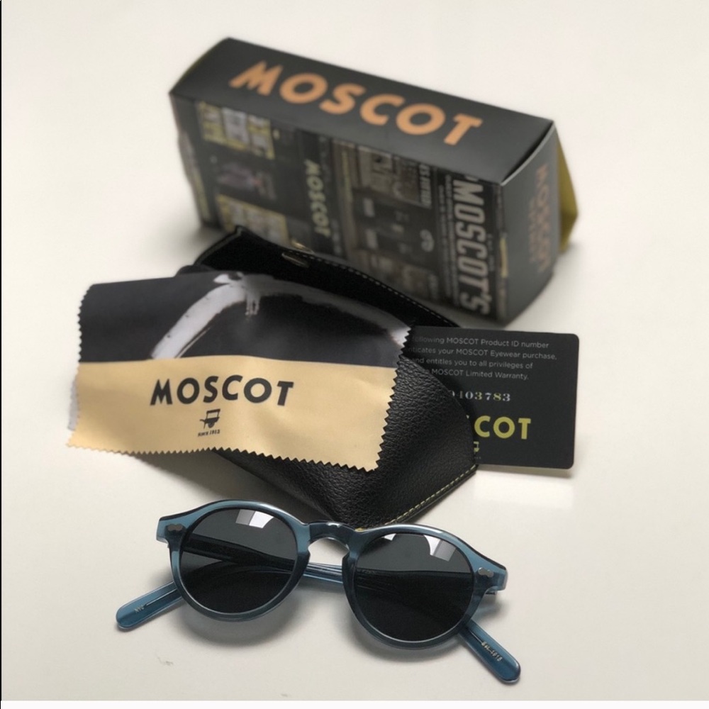 Moscot Miltzen Sunglasses Mint 44-22-145 Sapphire